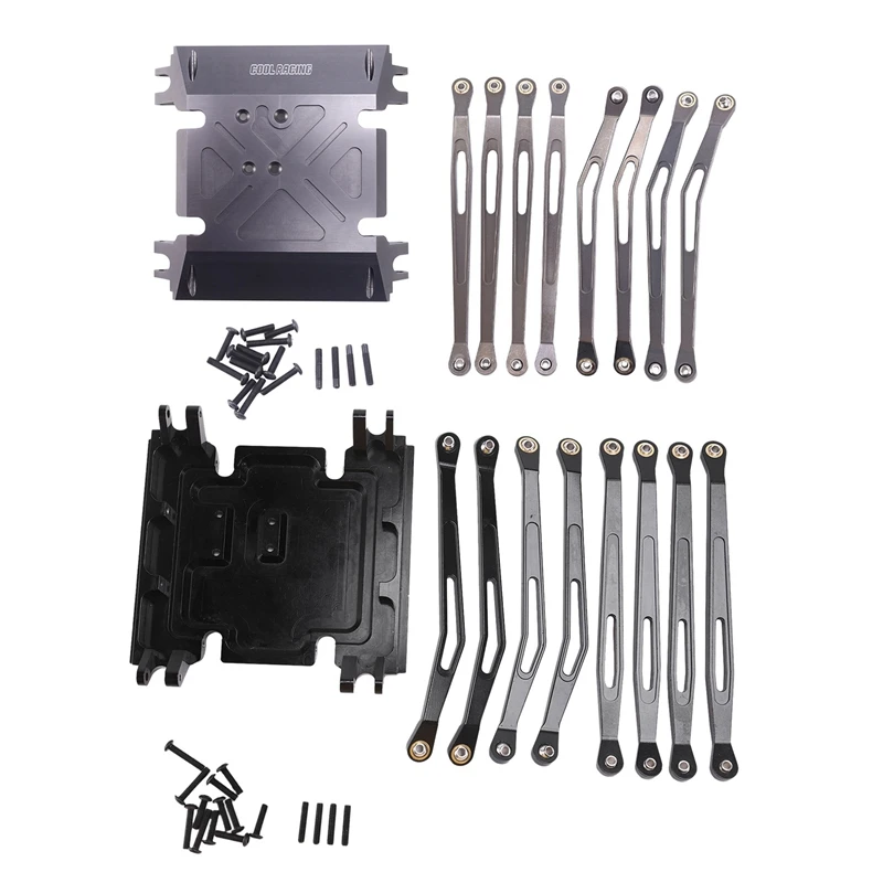 

For 1/10 Rc Axial Wraith Full Aluminum Skid Plate With 8 Suspension Link Rod