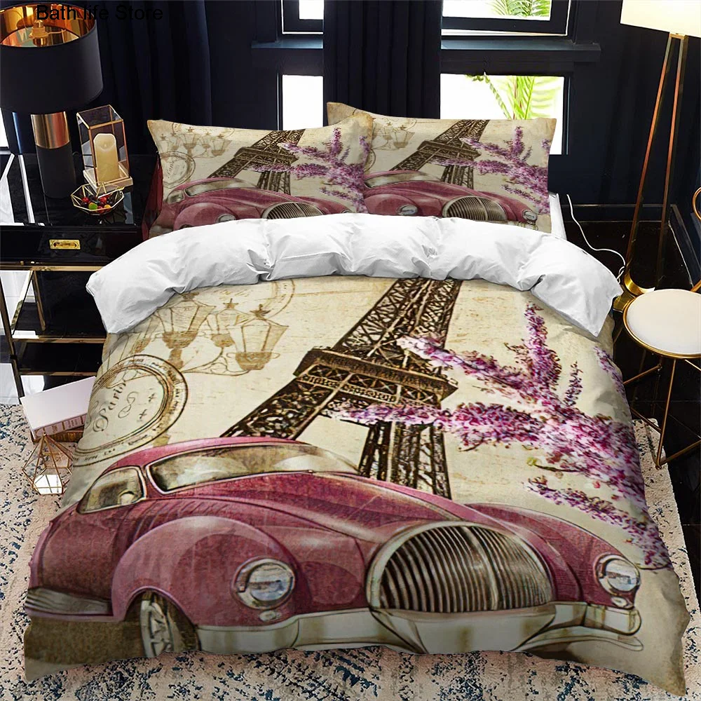 Комплект постельного белья с изображением Эйфелевой башни | Дом и сад