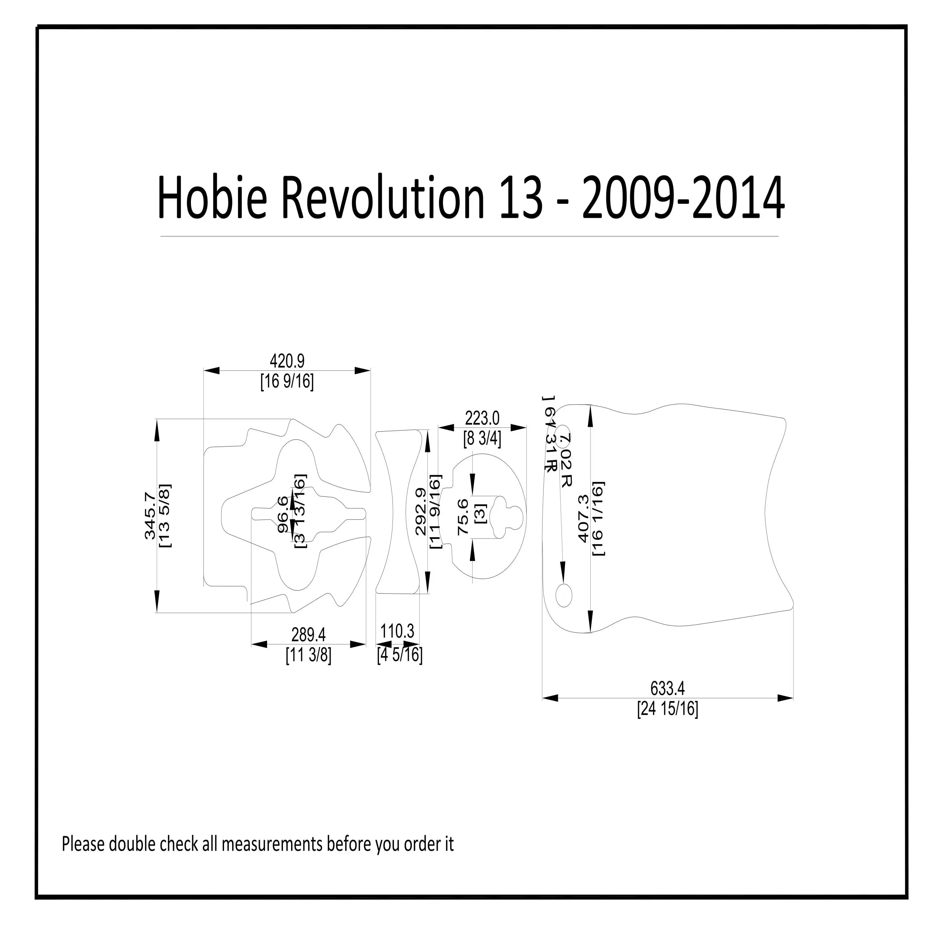 

2009-2014 Hobie Revolution 13 Kayak Boat EVA Foam Deck Floor Pad Flooring