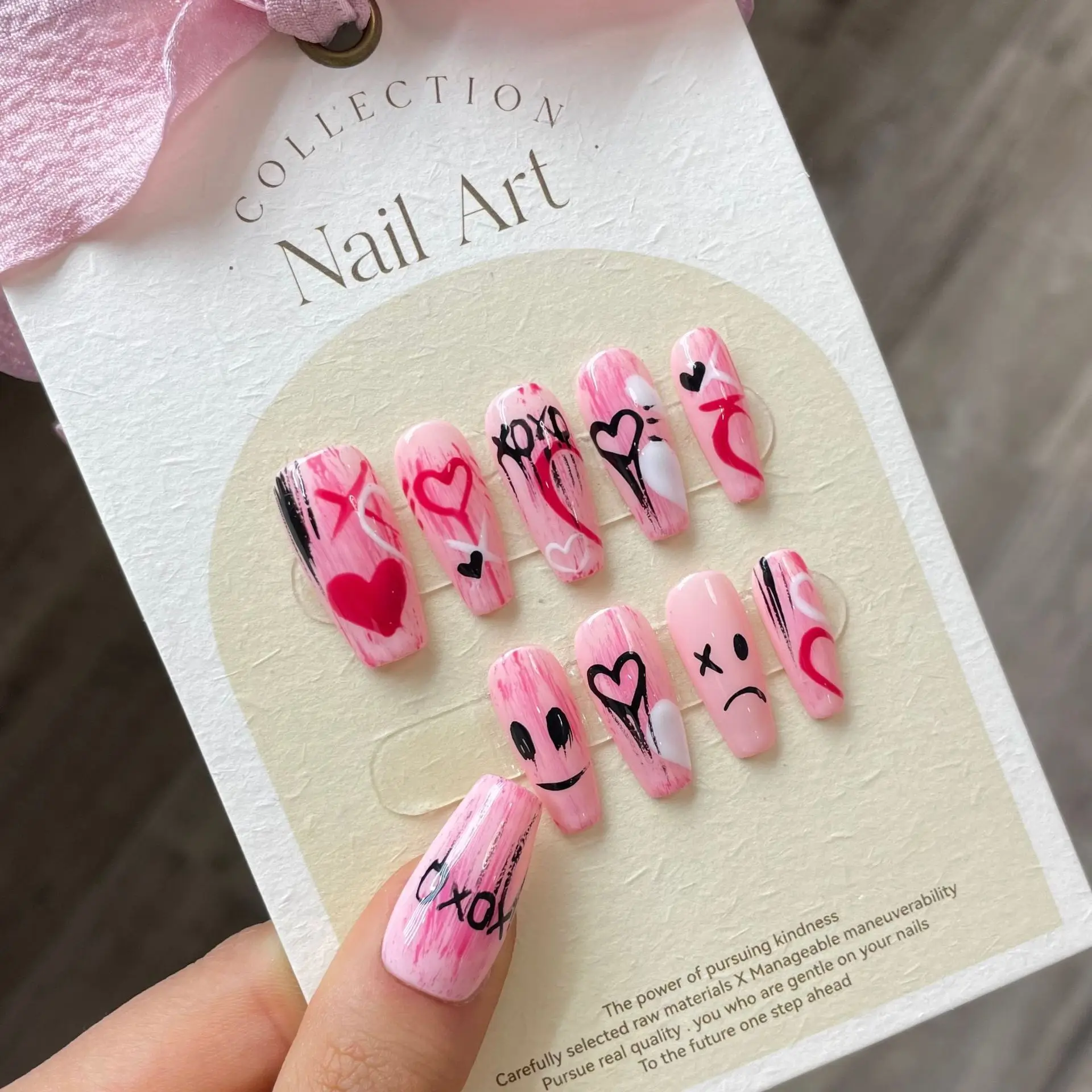 

Handmade Long Detachable Nail Decoration for Women