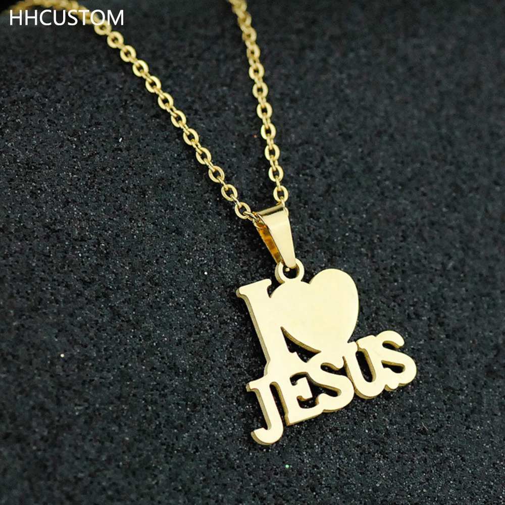 

HHCUSTOM Custom Name Necklace With Heart Personality Stainless Steel Letter Pendant Women Couple Jewelry Valentine's Day Gift