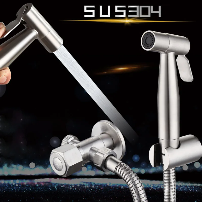 

Ручной смеситель для биде из нержавеющей стали, кран для унитаза, ванной комнаты, ручной распылитель для биде, самоочищающаяся насадка для д...