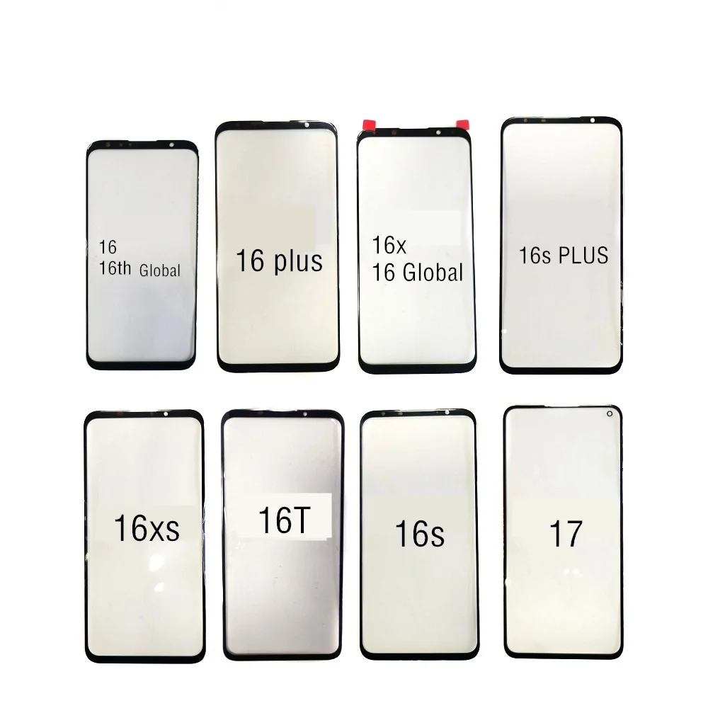 

1pc For Meizu 16 16th 16X 16XS 16S PLUS 17 Touch Screen Front Glass Touchpad Replacement Outer Panel Lens Cover Without OCA