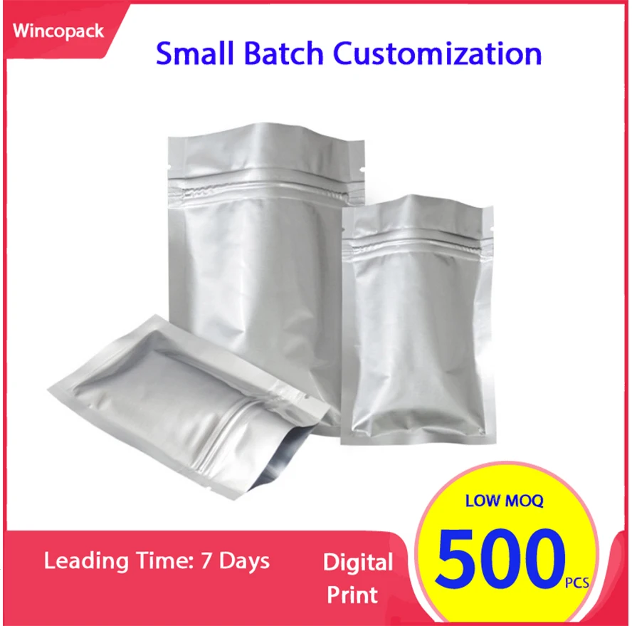 

Self Seal Zip Lock Candy Small Packaging Bags Aluminum Foil Pouch Storage Bag 500Pcs
