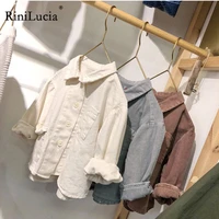 rinilucia 2022 new spring autumn fashion baby clothes boys girls cotton solid work coat causal jacket infant kids top outwear