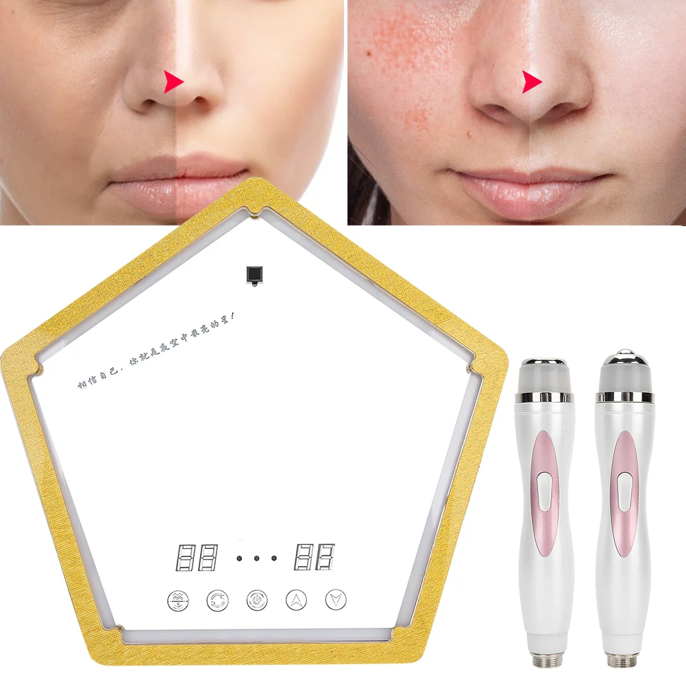 

Профессиональный Регулируемый Вибрационный аппарат против морщин золотые косметические инструменты RF омоложение кожи лица глаз инструме...