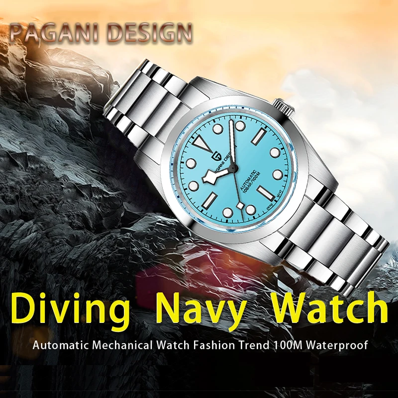 

2022 New PAGANI DESIGN Mens NH35 Automatic Mechanical Sapphire Watches Sports Waterproof 100M Stainless Steel Clock Reloj Hombre