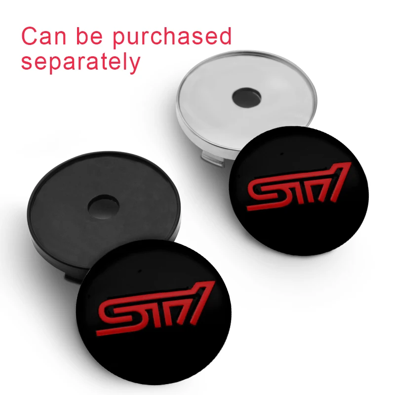 

4pcs 56mm 60mm STI Emblem Car Wheel Center Hub Cap Sticker Auto Badge Rim Covers For Subaru Impreza Forester Legacy XV STI BRZ