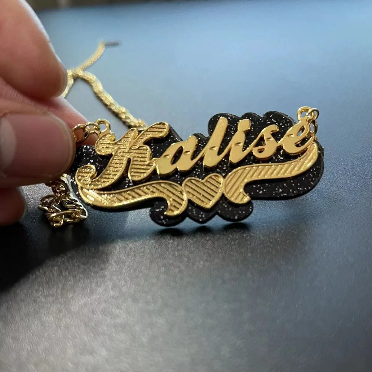 Customized Name Necklace Gold-plated Custom Name Necklaces Personalized Acrylic Pendant Chain Colorful For Women Birthday's Gift