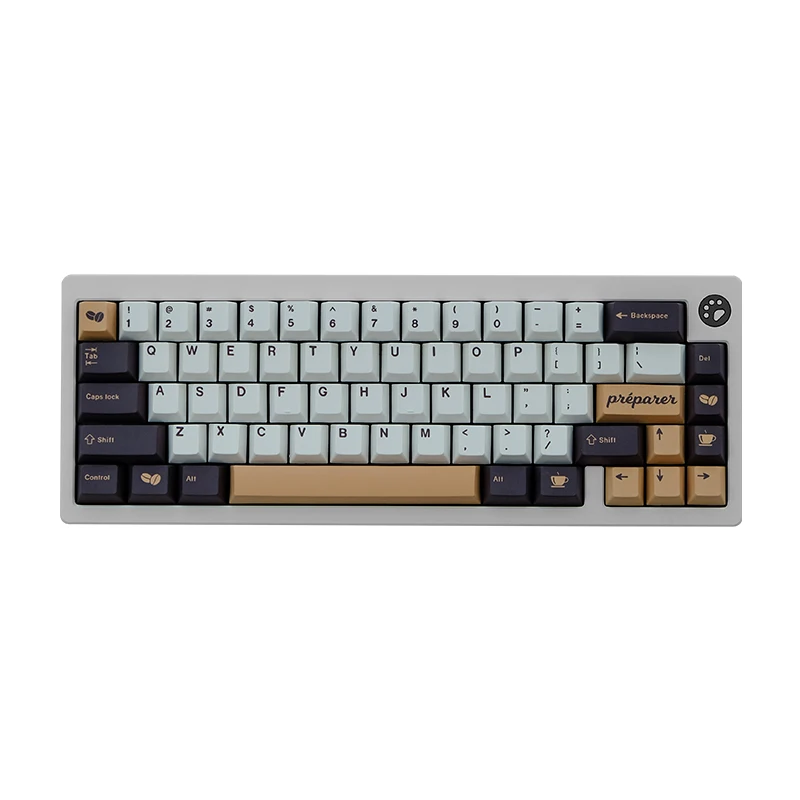 

134 keys GMK Coffee keycaps Dye Sublimation PBT Keycap Set for Mechanical Keyboard Cherry Profile Compatible with MX switch