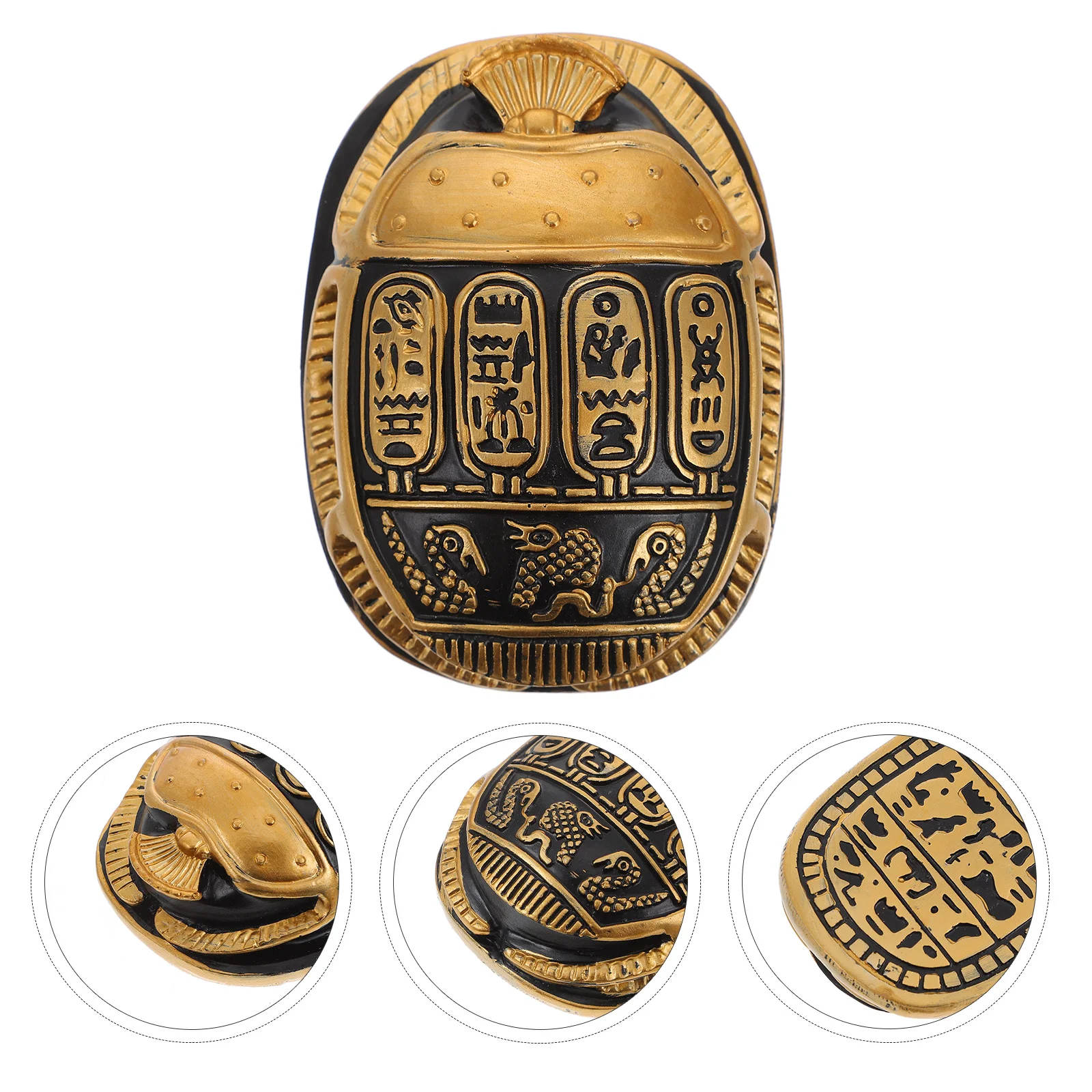 

Egyptian Scarab Statue Egypt Beetle Sculpture Ancient Figurine Figurines Bug Decor Resin Craft Ornament Wealth Rebirth Animal