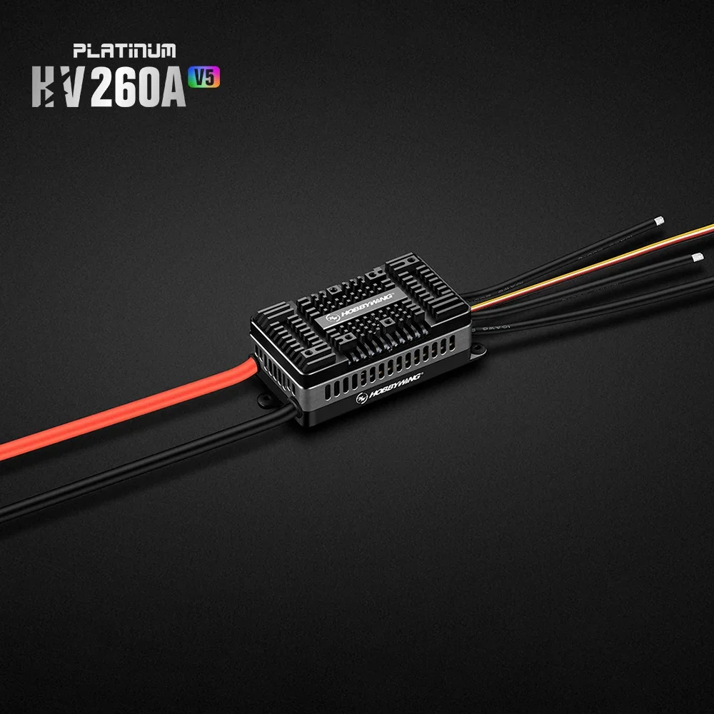 Фото HOBBYWING ESC Platinum 260A V5 SBEC/OPTO 6-14S LiPo HV Бесколлекторный регулятор скорости (ESC) для радиоуправляемых моделей самолетов, фиксированных крыльев и вертолетов №4