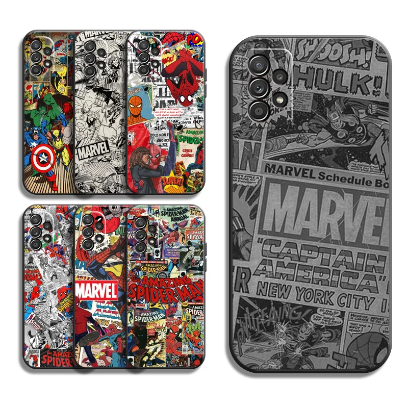 

Marvel Avengers LOGO Phone Cases For Samsung Galaxy A31 A32 A51 A71 A52 A72 4G 5G A11 A21S A20 A22 4G Coque Back Cover Soft TPU