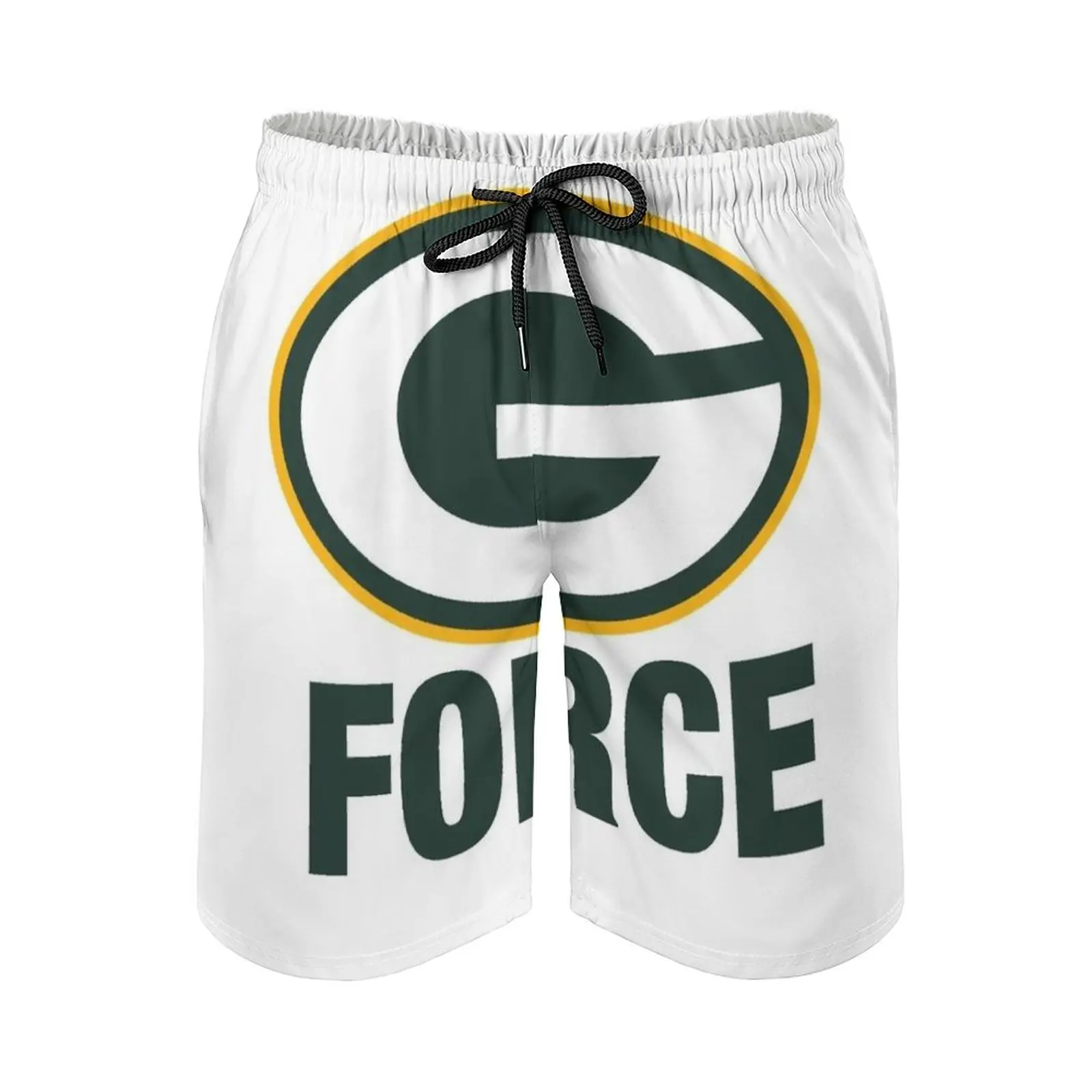 

Green Bay Wisconsin Football G Force Men'S Beach Shorts Quick Dry Travel Swimsuit Trunks Surf Pants Sports Pants Green Green