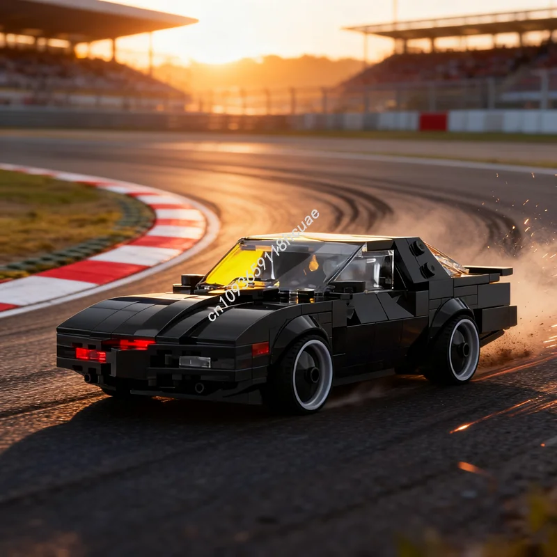 Фото 366 деталей MOC Pontiac Firebird Trans Am KITT: Городская модель-конструктор, креативный набор для сборки, подарок на Рождество и День рождения для детей №1