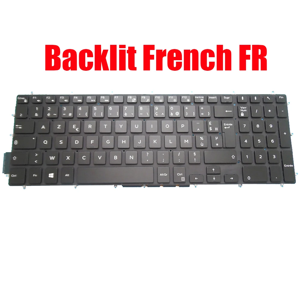 

Backlit French FR Keyboard For DELL For Vostro 3580 3581 3582 3583 3584 3590 3591 5568 7570 7580 For Latitude 3500 3590 New