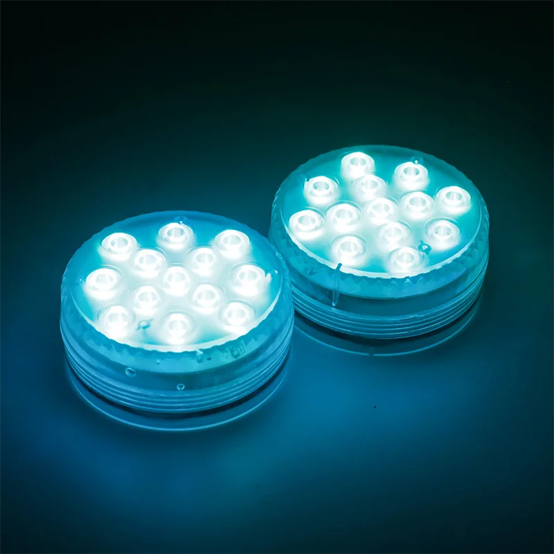 

13 LEDs Underwater Light 16 Colors RGB Swimming Pool Light 21 Key RF Remote Control Pond Vase Submersible Lights IP68 Waterproof