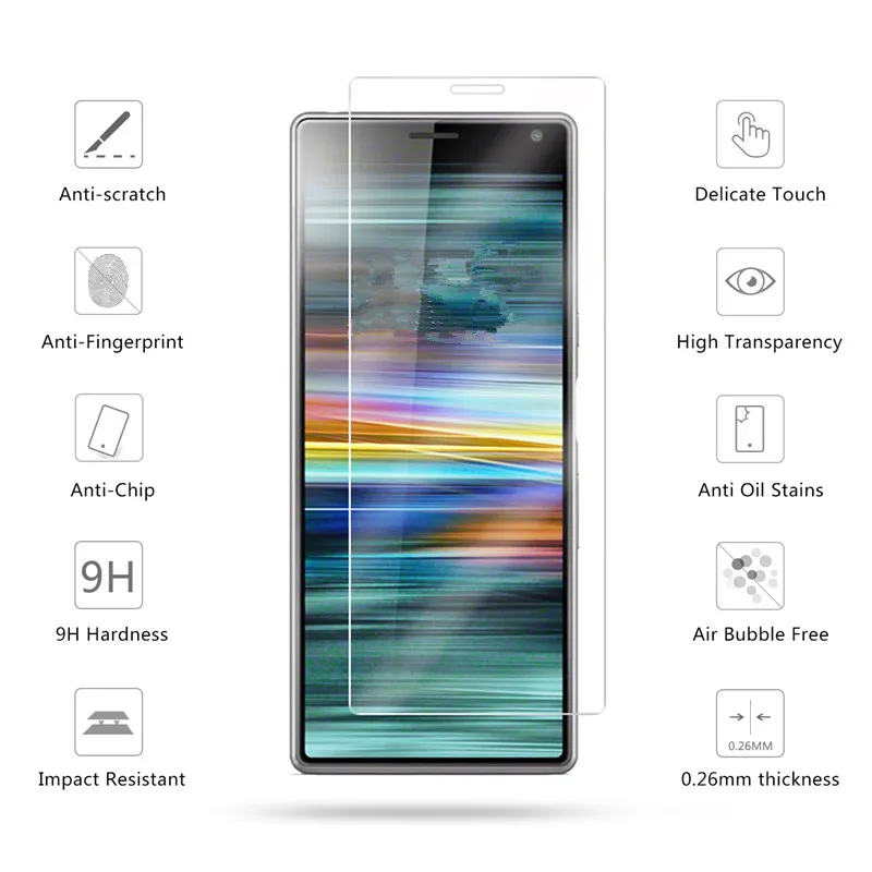 

9H Tempered Glass For Sony Xperia 10 5 1 Ii Screen Protector For Sony Xperia XZ1 Compact 10 iii Pro-I XZ2 Compact XZ4 L1 L2 L3