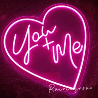 custom led you and me flexible neon light sign wedding decoration bedroom home wall decor marriage party decorative