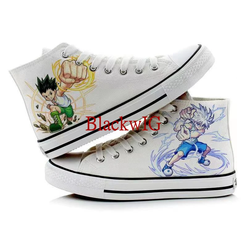 

Fashion Anime Canvas Shoes For Men Women Boy Girl HUNTER×HUNTER GON·FREECSS Killua Zoldyck Cosplay Boots Halloween Gift