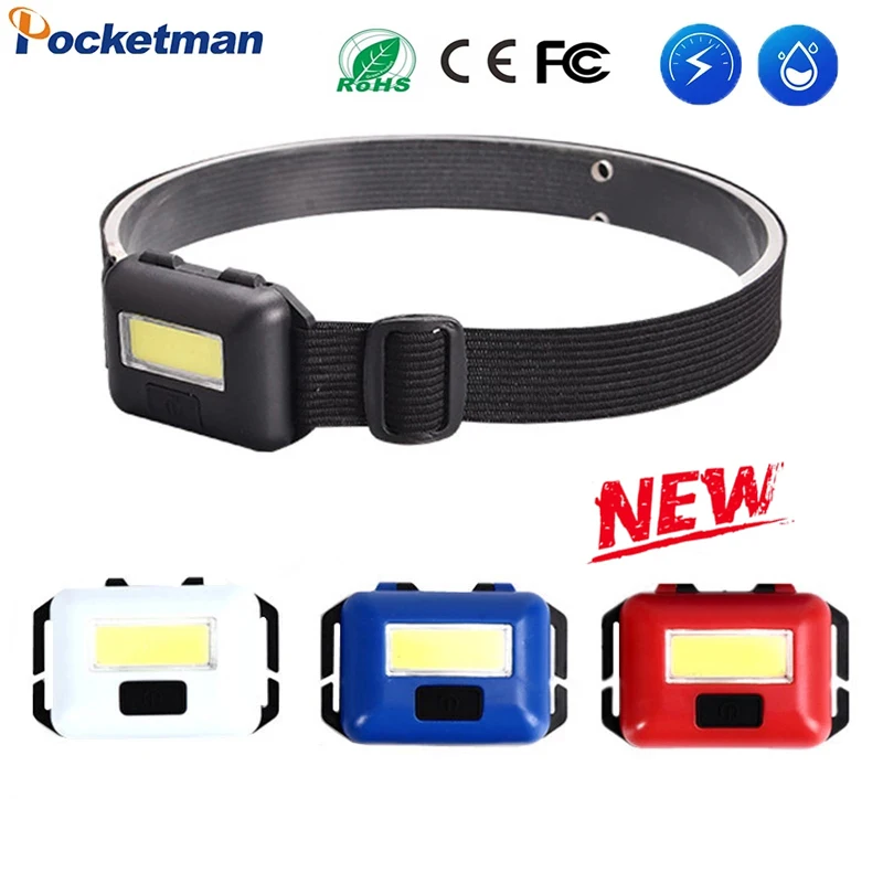

Mini COB LED Headlamp Waterproof Headlight Portable 3 Modes Headlamps Outdoor Camping Head Front Light Head Torch