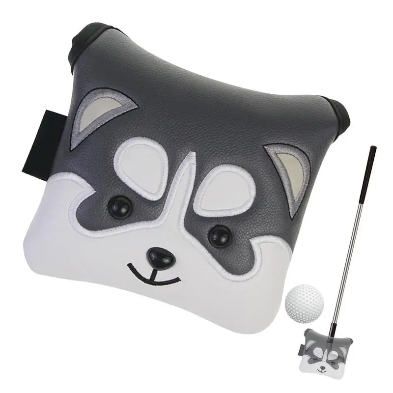 

Golf Club Head Covers Cartoon Golf Mallet Putter Cover PU Fabric Putter Protective Supplies For Golf Professions And Enthusiasts