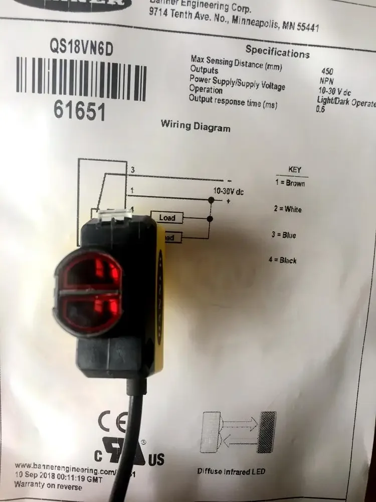 Новый оригинальный фотоэлектрический переключатель QS18VN6D QS18VP6D QS18VN6LP