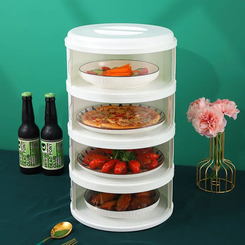 

Прозрачный Штабелируемый изолированный контейнер для еды пылезащитный обеденный стол контейнер для хранения контейнер для еды для домашн...