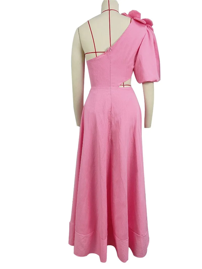 Сексуальное розовое вечернее платье YEAE