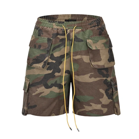 Short de carga de camuflagem vintage
