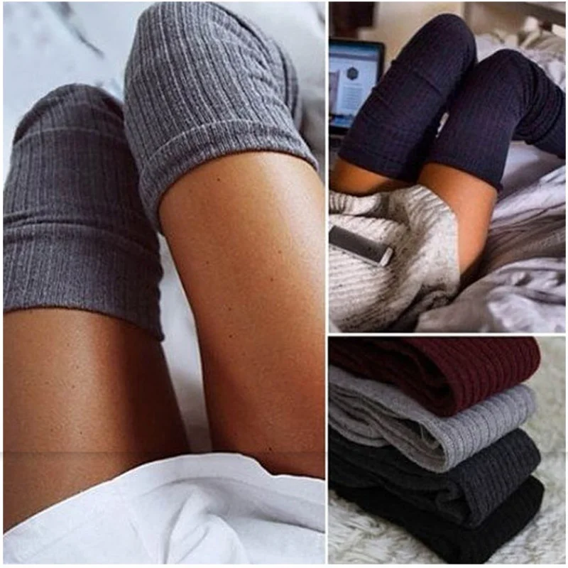 

Thin Leg Warm High Hose Europe and The United States Yoga Socks Pile Stockings High Knee-length Cotton Leggings