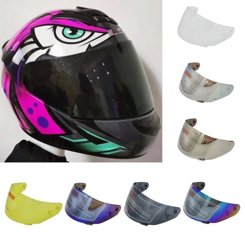 

Motorcycle Helmet Visor Lens Windshield Protective Cover Replacement Easy Fixing Used for FF352 802 351 369 384 7-color