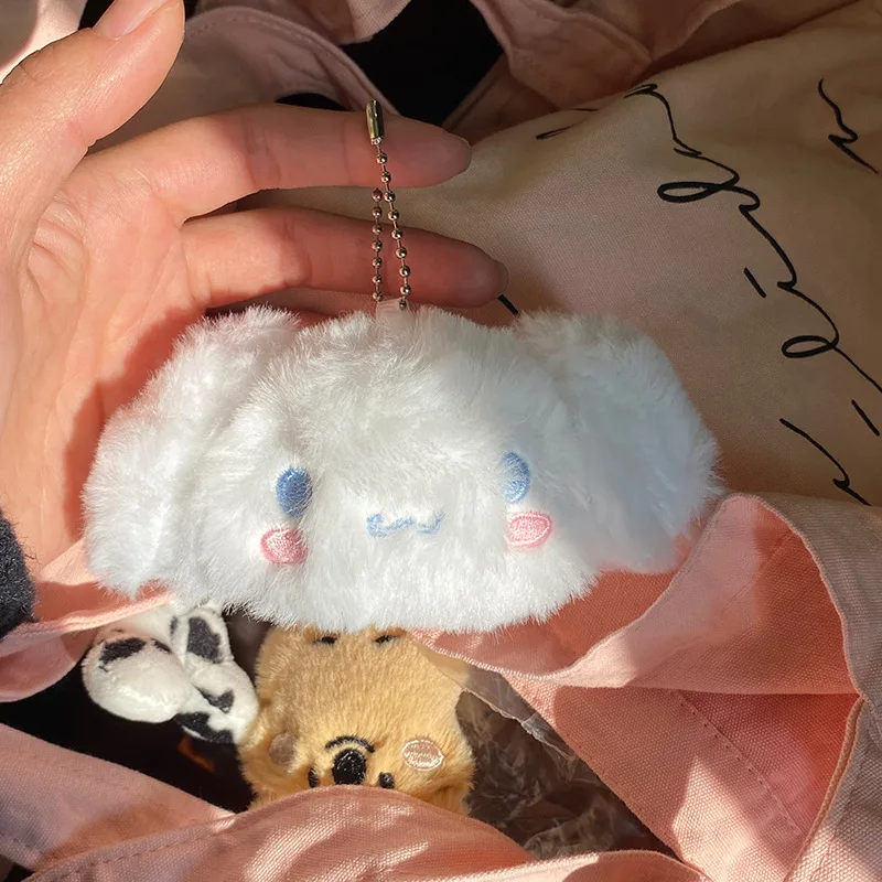 

Sanrio Kawaii Плюшевые игрушки, белый Коричный цвет, милые мягкие набивные куклы, брелок для мальчиков и девочек, праздничные подарки