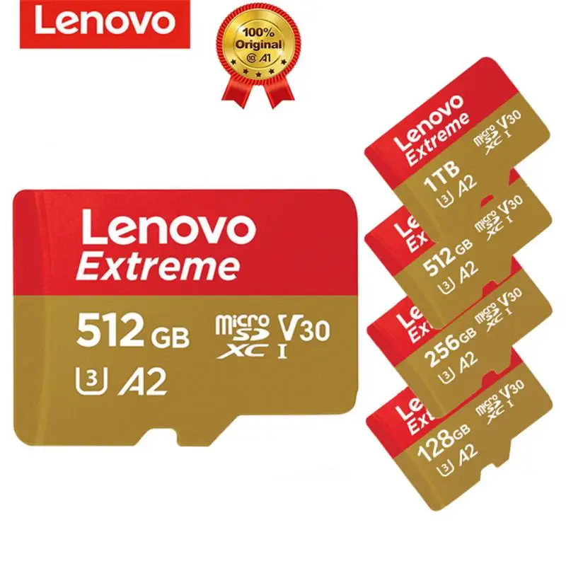 100% Original LENOVO Micro SD Card Class 10 TF Card 16gb 32gb 64gb 128gb 512GB high memory card for smartphone table PC