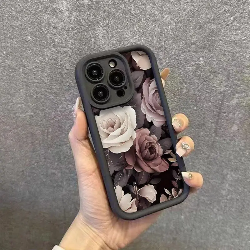 Чехол для телефона Xiaomi Redmi Note 14 13 12 11 Pro Plus 5G с рисунком винных роз, белый порошковый, чехол-накладка Candy для Redmi 14C 13C Fundas (art.: 3920d4ee4f809) - 3920d4ee4f809