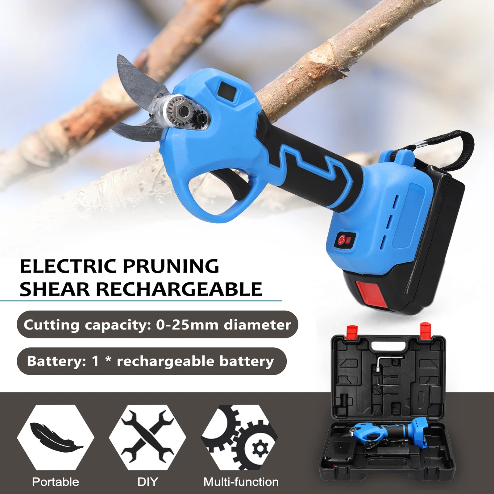 

Ножницы электрические Беспроводные для обрезки фруктовых деревьев, 21 в