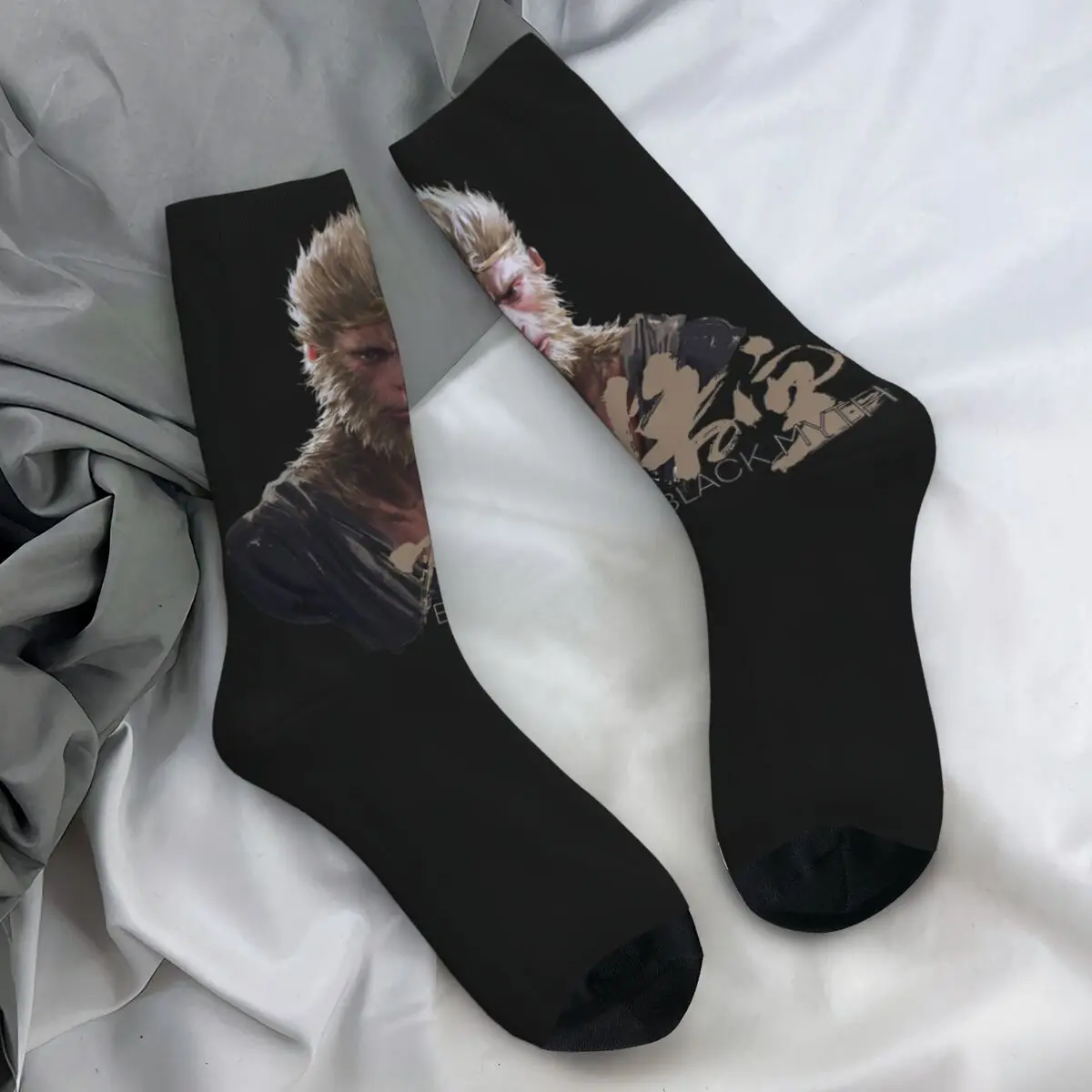 Черный миф Wukong Monkey King (2) чулки дизайн ретро носки весенние противоскользящие