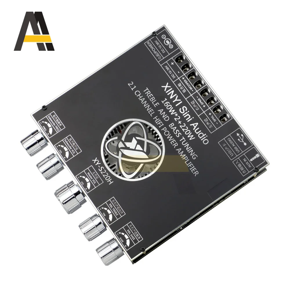

S220H Bluetooth-compatible 5.1 Subwoofer Amplifier Board 160W*2+220W 2.1 Channel Power Audio Stereo Amplifier Board