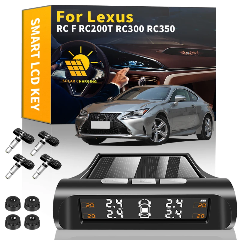 

Автомобильная TPMS датчик давления в шинах на солнечной энергии цифровой датчик безопасности в шинах для LEXUS RC F RC200T RC300 RC350 аксессуары