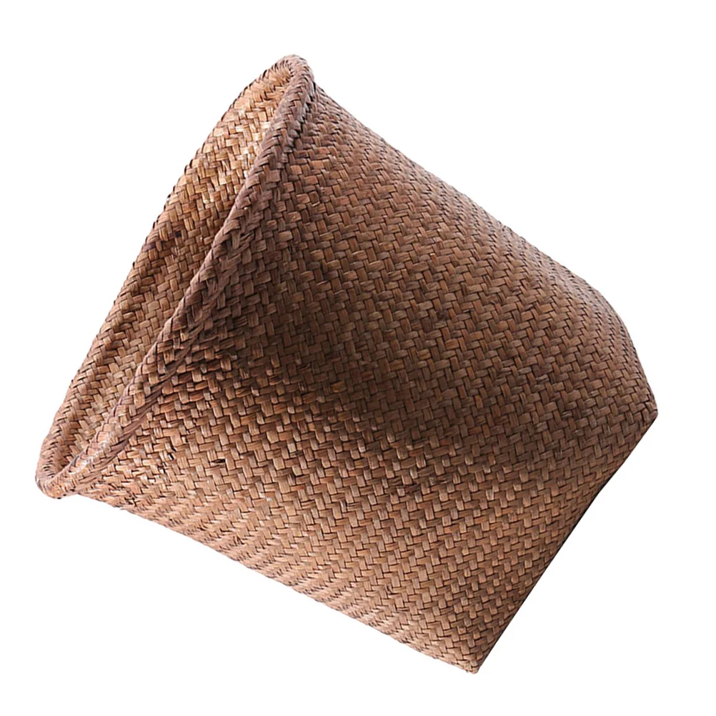 

1Pc Straw Woven Wastebasket Practical Decorative Waste Paper Basket Waste Holder Home Trash Can
