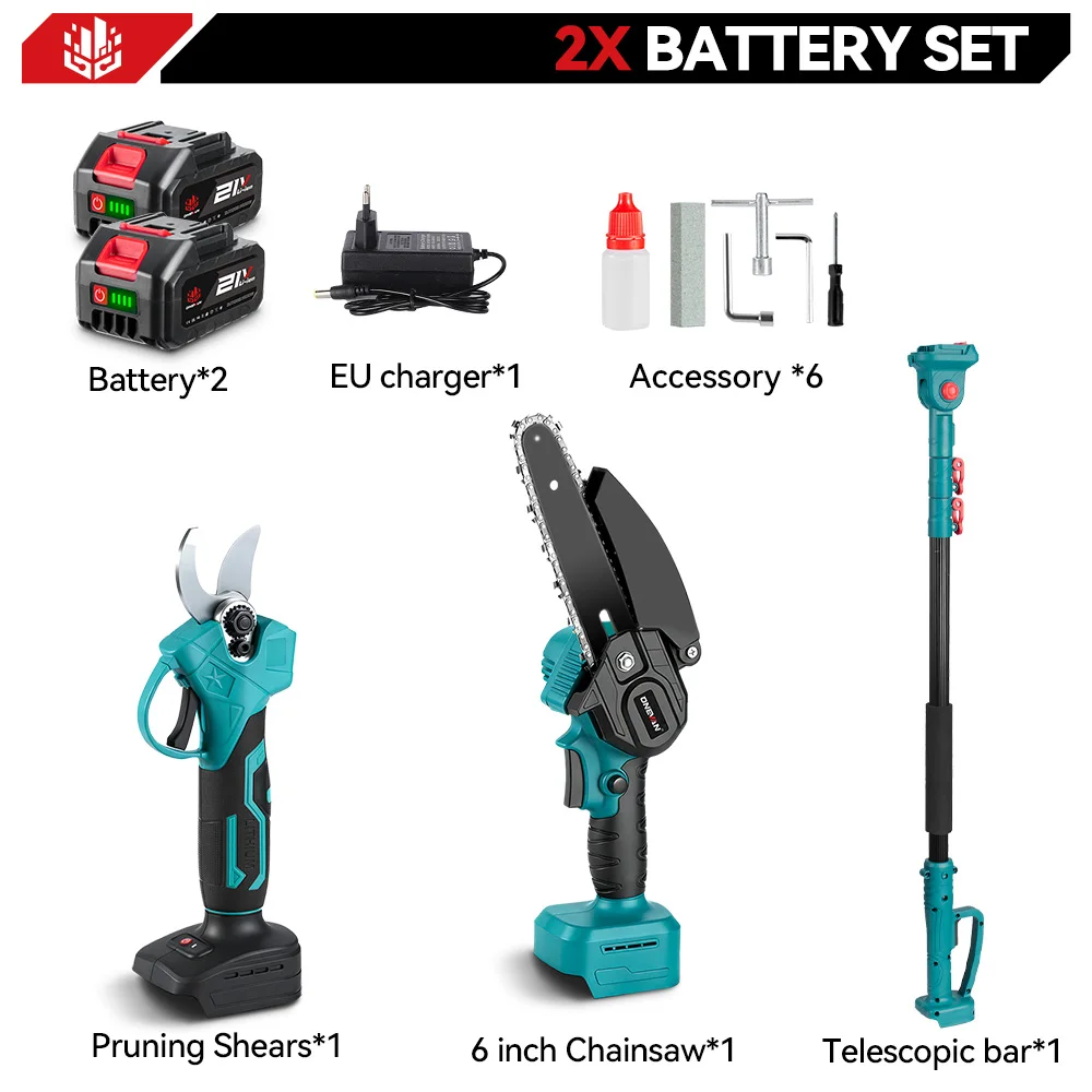 

ONEVAN Беспроводная электропила-сучкорез 4-в-1 21В/18В