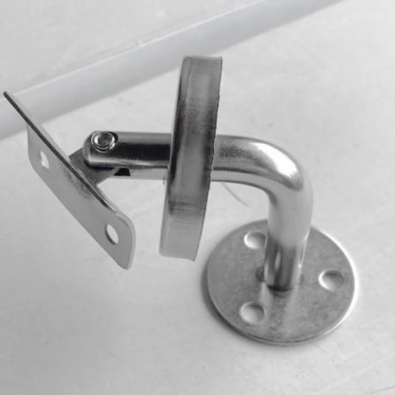 

Handrail Bracket Seven-character Bend Armrest For Glass Balustrade Stair Wall Stainless Steel Holder Hardware Accessories