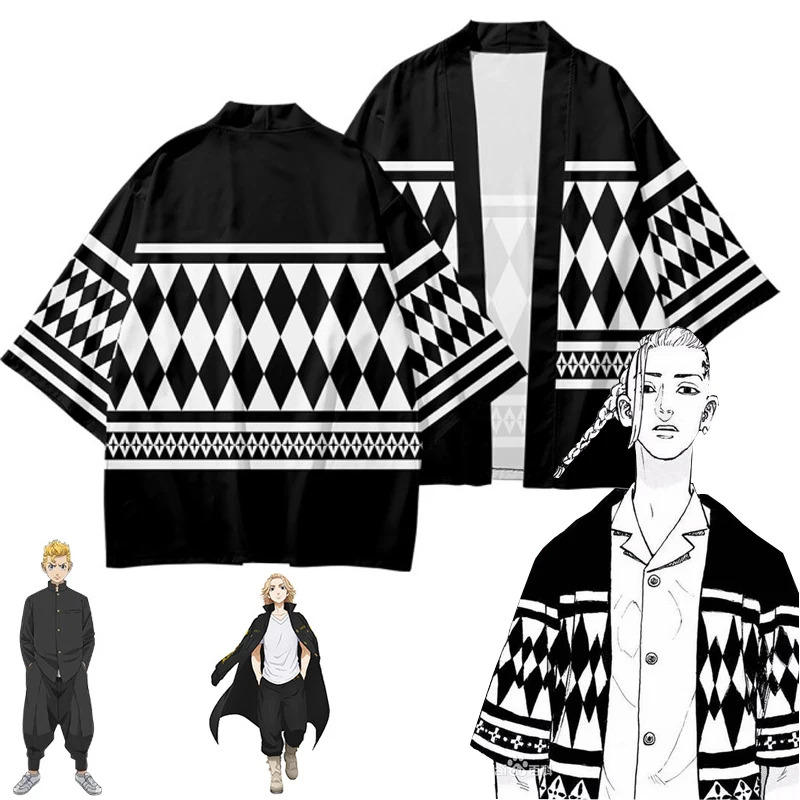 

Anime Tokyo Revengers Cosplay T-Shirt Costume Tee Tokyo Avengers Short Sleeve Men Women Top Uniform Coat Jacket Clothes Shirt