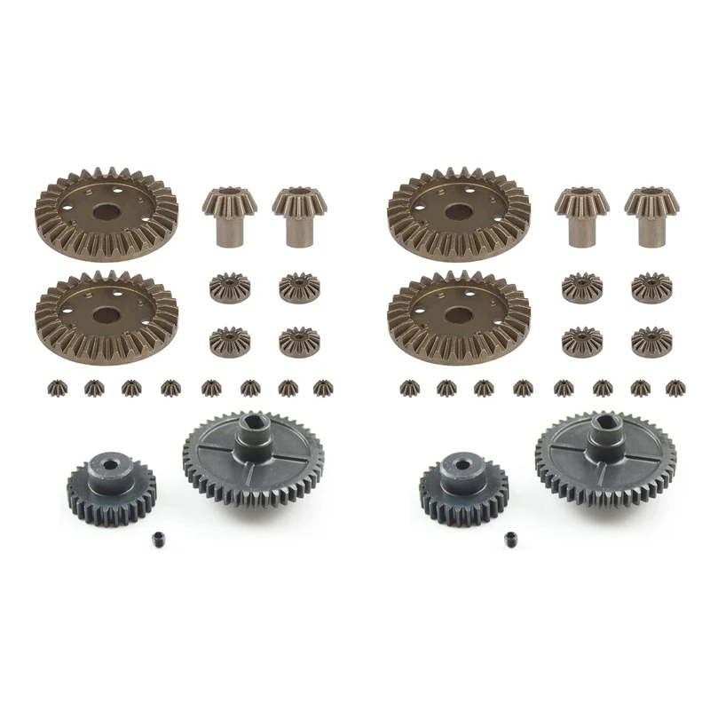 

2 Set For Wltoys 144001 1/14 RC Car Spare Parts Upgrade Metal Motor Reduction Differential Gear