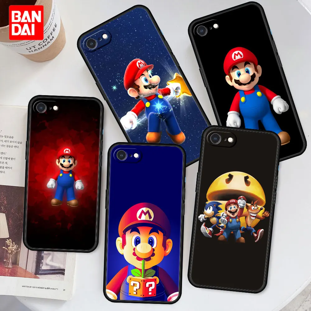 

Cover Case for iPhone 6 6s 7 8 X XR XS Max SE 2020 Plus 6plus 7plus 8plus Bag Capa Armor Phone Soft Official Shell Super Mario