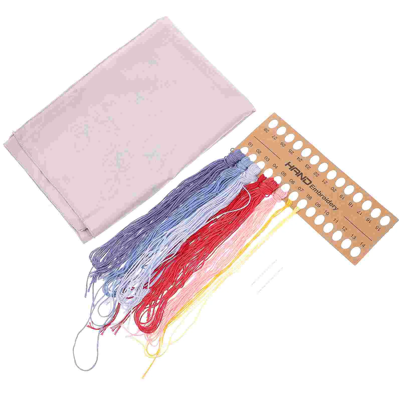 

1 Set of DIY Hanky Material Valentine's Day Gift DIY Embroidery Handkerchief Tool for Gift