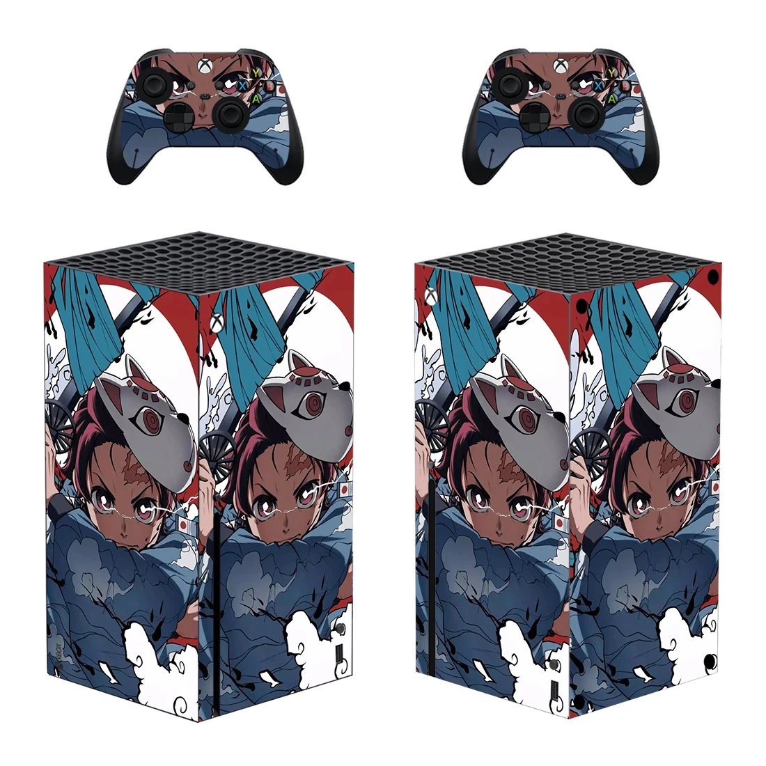 

Demon Slayer Style Xbox Series X Skin Sticker for Console & 2 Controllers Decal Vinyl Protective Skins Style 1