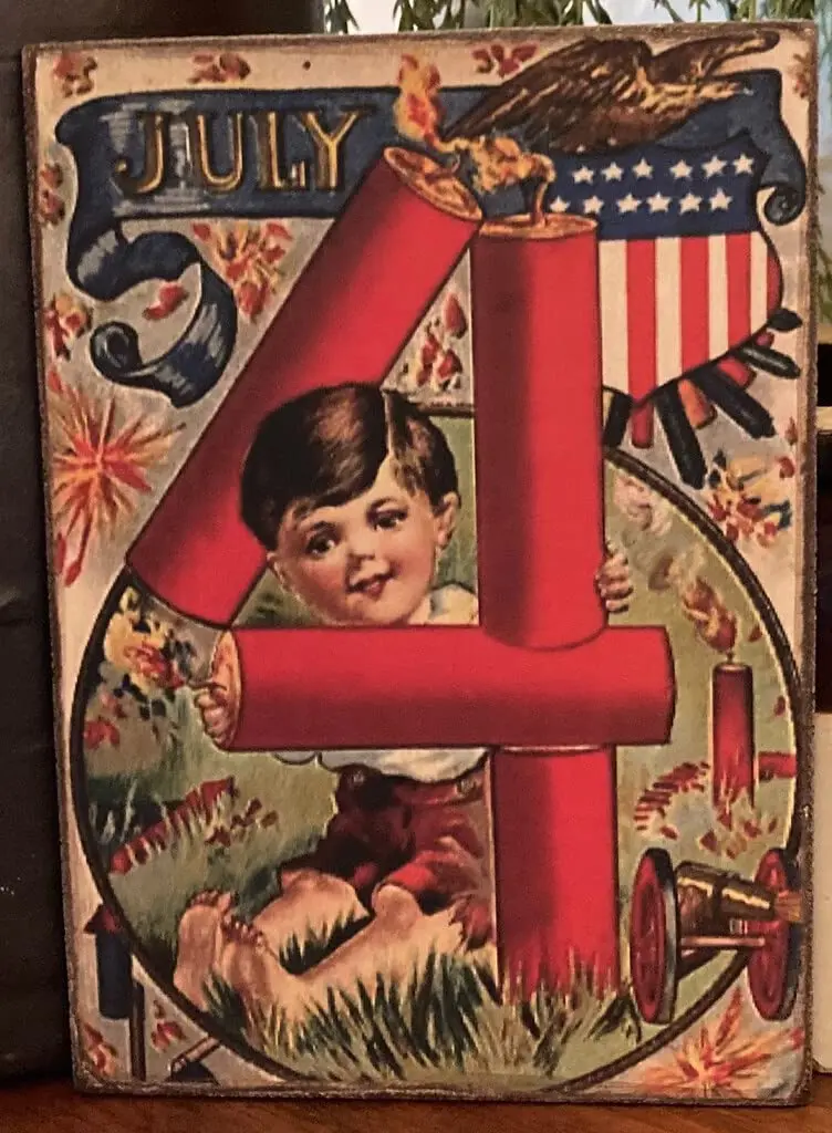 Фейерверы для мальчиков День независимости примитивный винтажный 4 июля