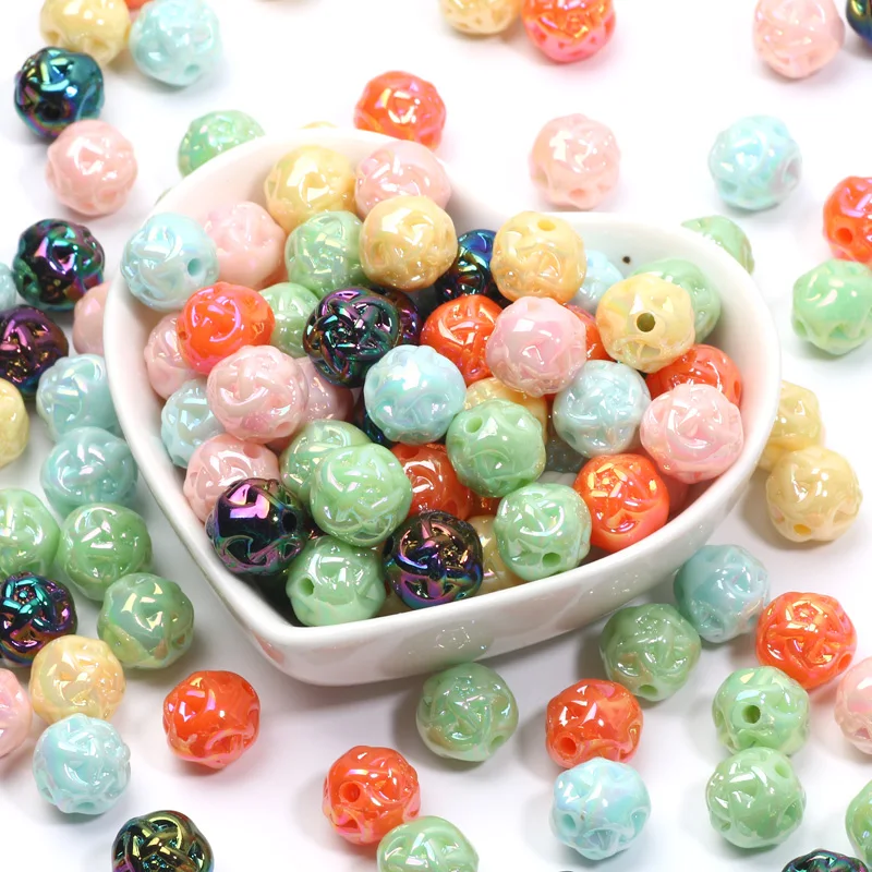 Нестандартные круглые бусины-разделители 11/15 мм, цветные акриловые бусины, бусины для ювелирных изделий, женские аксессуары для Eaarrings