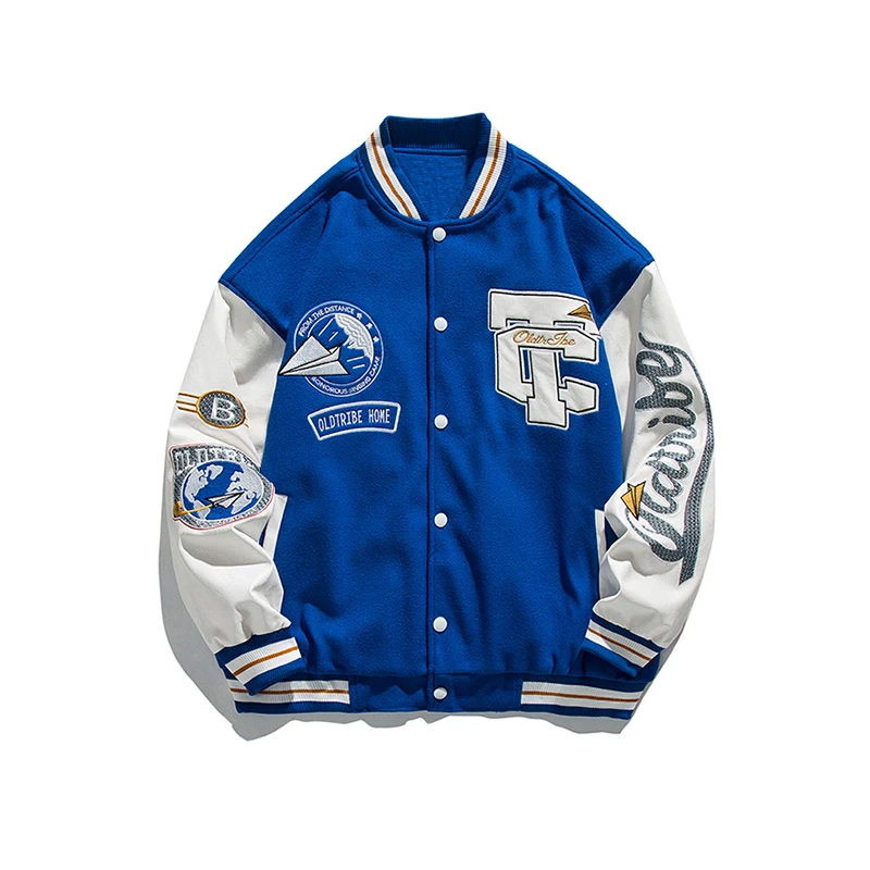 

New Arrival Spring Autumn Varsity Letterman Jackets Men Embroid Baseball Bomber Jacket Unisex Women Oversize Bomber Couple Coat